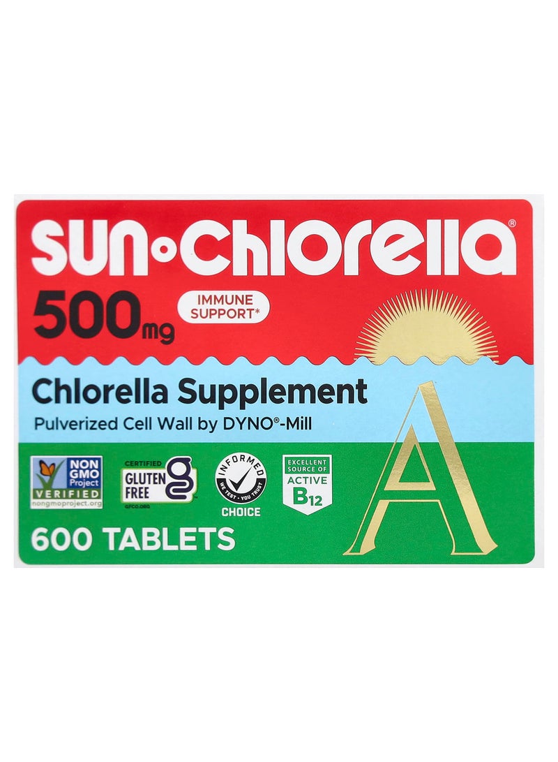 Chlorella Supplement, 500 mg, 600 Tablets